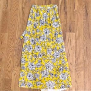 Yellow floral Maxi skirt